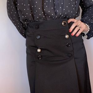 Moschino wool sailor skirt with funky buttons sz 6